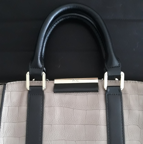 Kate Landry Crocodile Faux Leather  Hand Bag with Shoulder Strap - Picture 3 of 11